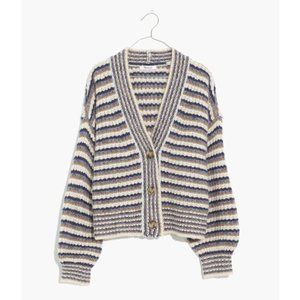 NWT Madewell Waller Crop Cardigan Sweater in Stripe